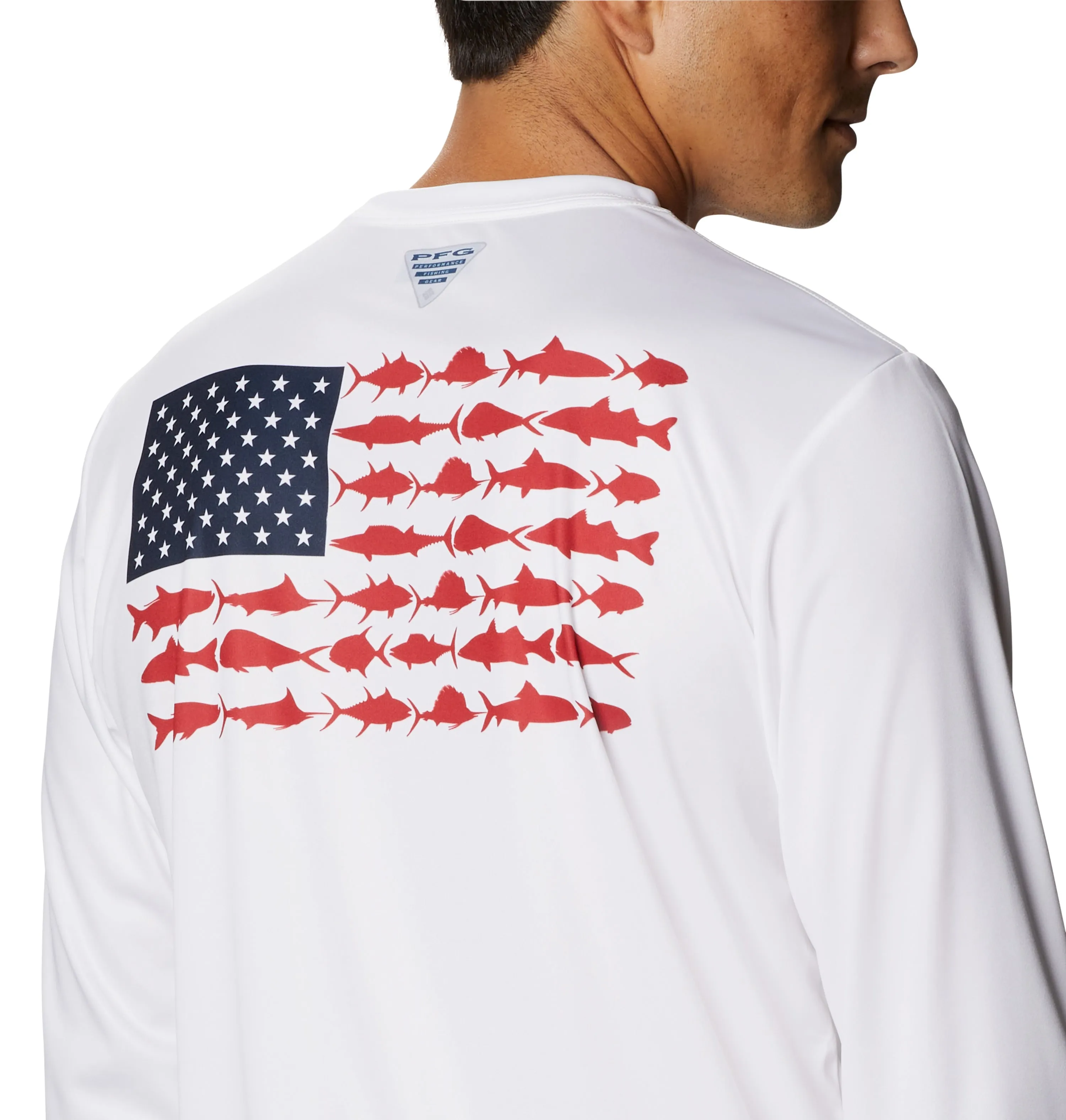 Men's Terminal Tackle PFG Fish Flag Long Sleeve Shirt