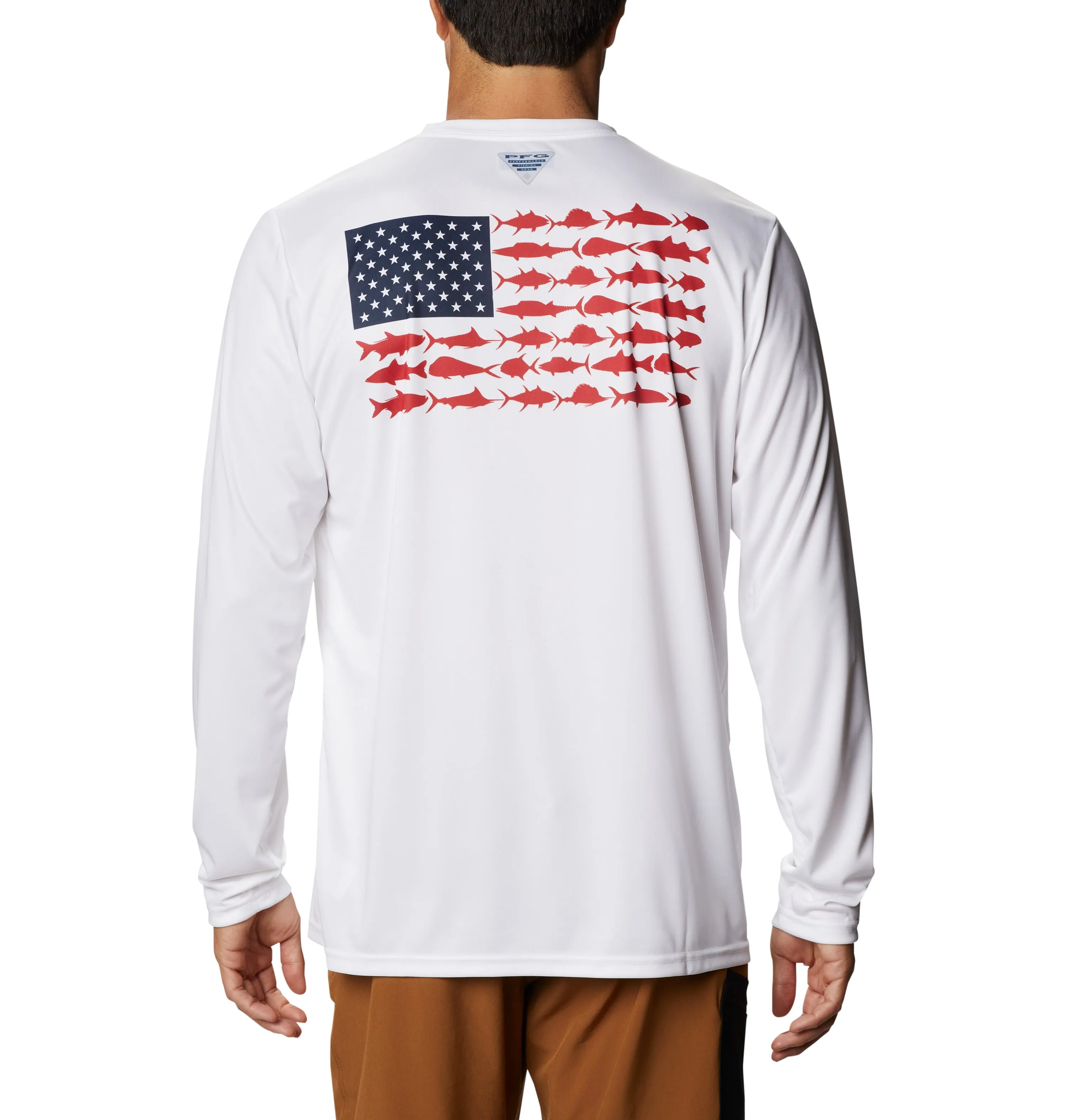 Men's Terminal Tackle PFG Fish Flag Long Sleeve Shirt