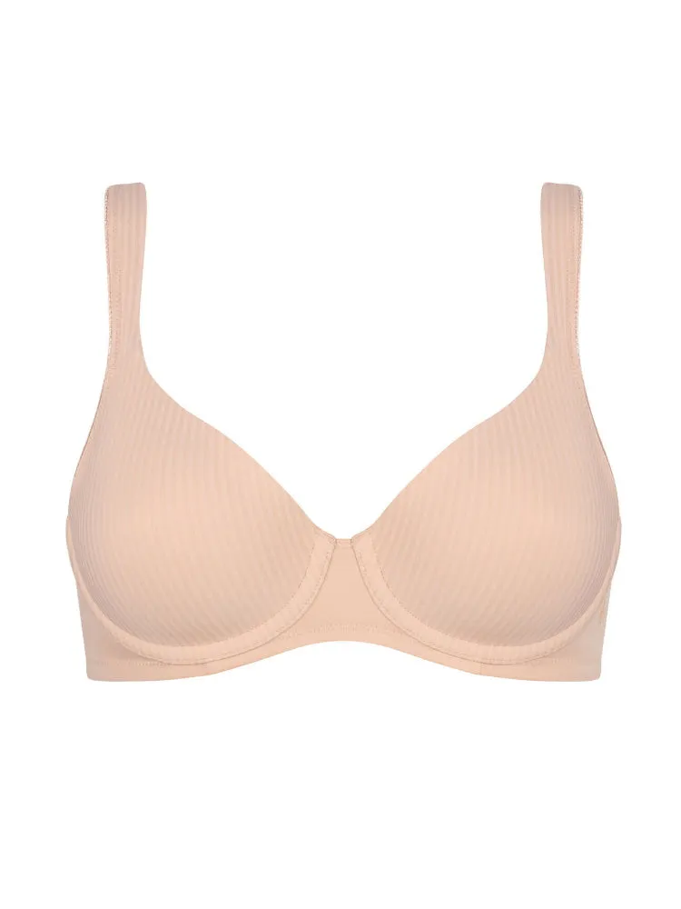 Modern Soft   Cotton Padded T-Shirt Bra - Natural Beige