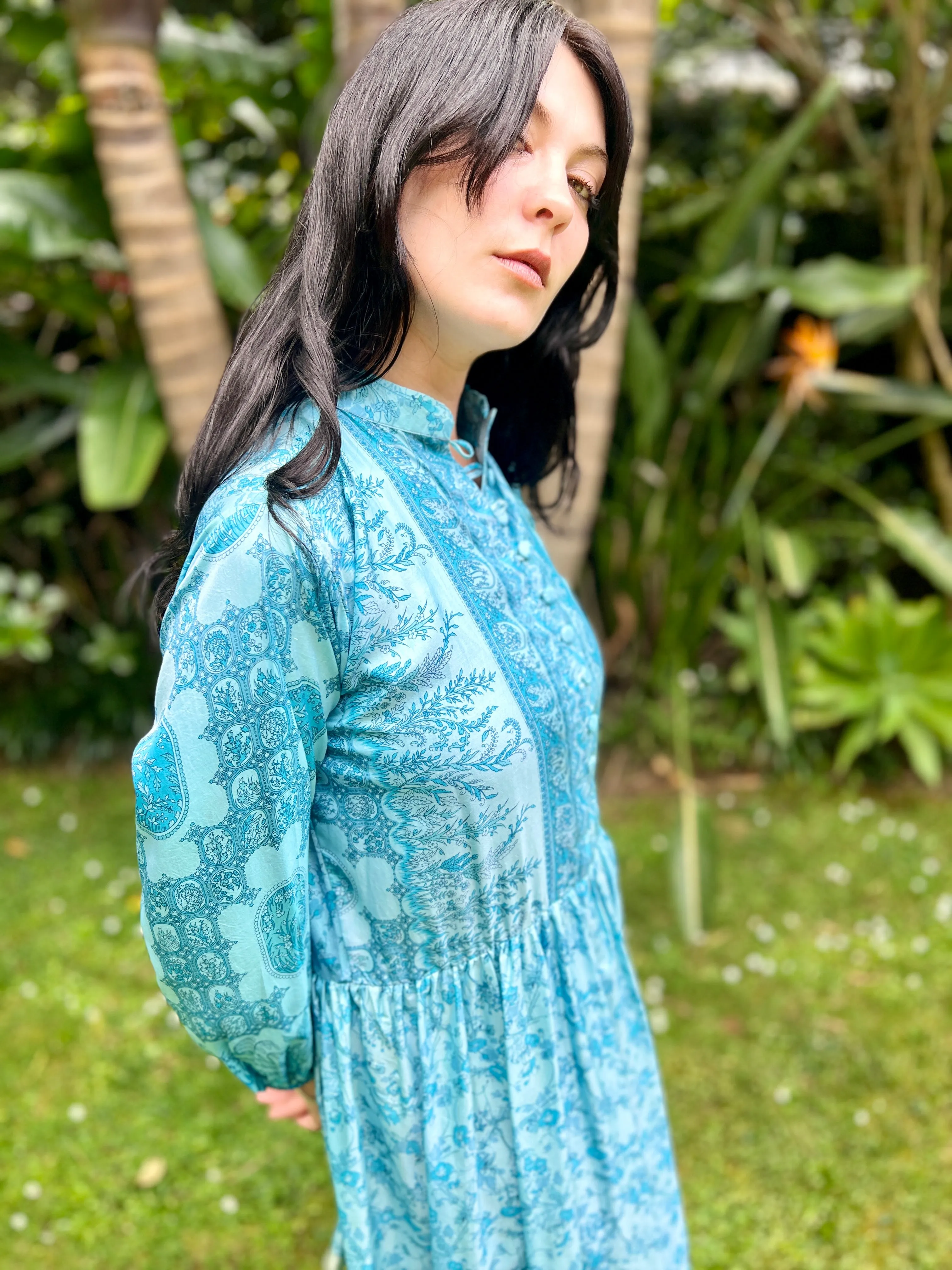 Moonlight Dress - sky Silk (S)