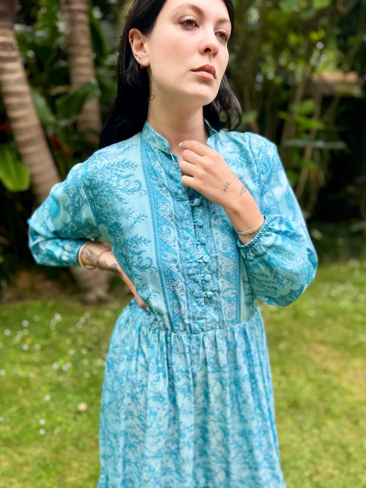 Moonlight Dress - sky Silk (S)