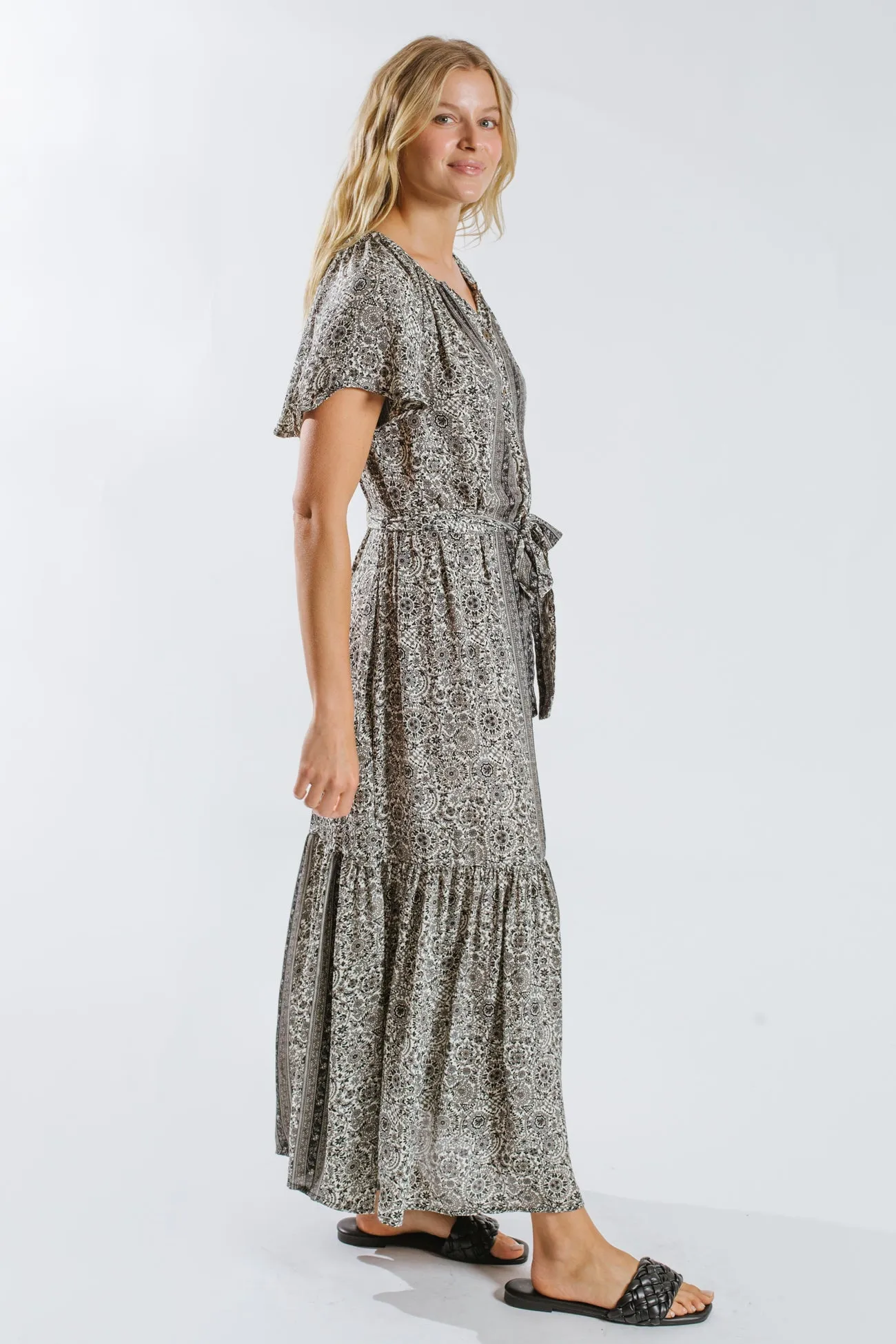 Moulika Belted Maxi Dress