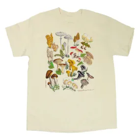 Mushrooms Adult T-Shirt in Natural