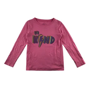 Next t-shirt 9-10 years years pink Be Kind Lightning print long sleeve cotton