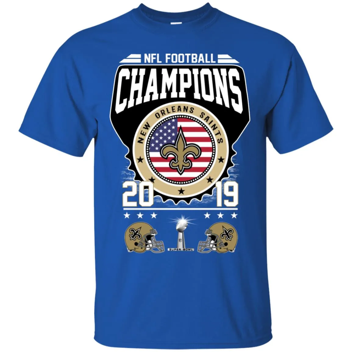 Nfl – Football Champions New Orleans Saints Super Bowl 2019 Men Cotton T-Shirt