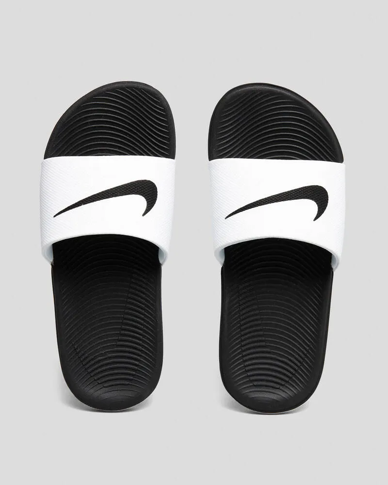 NIKE KAWA SLIDE - WHITE/BLACK