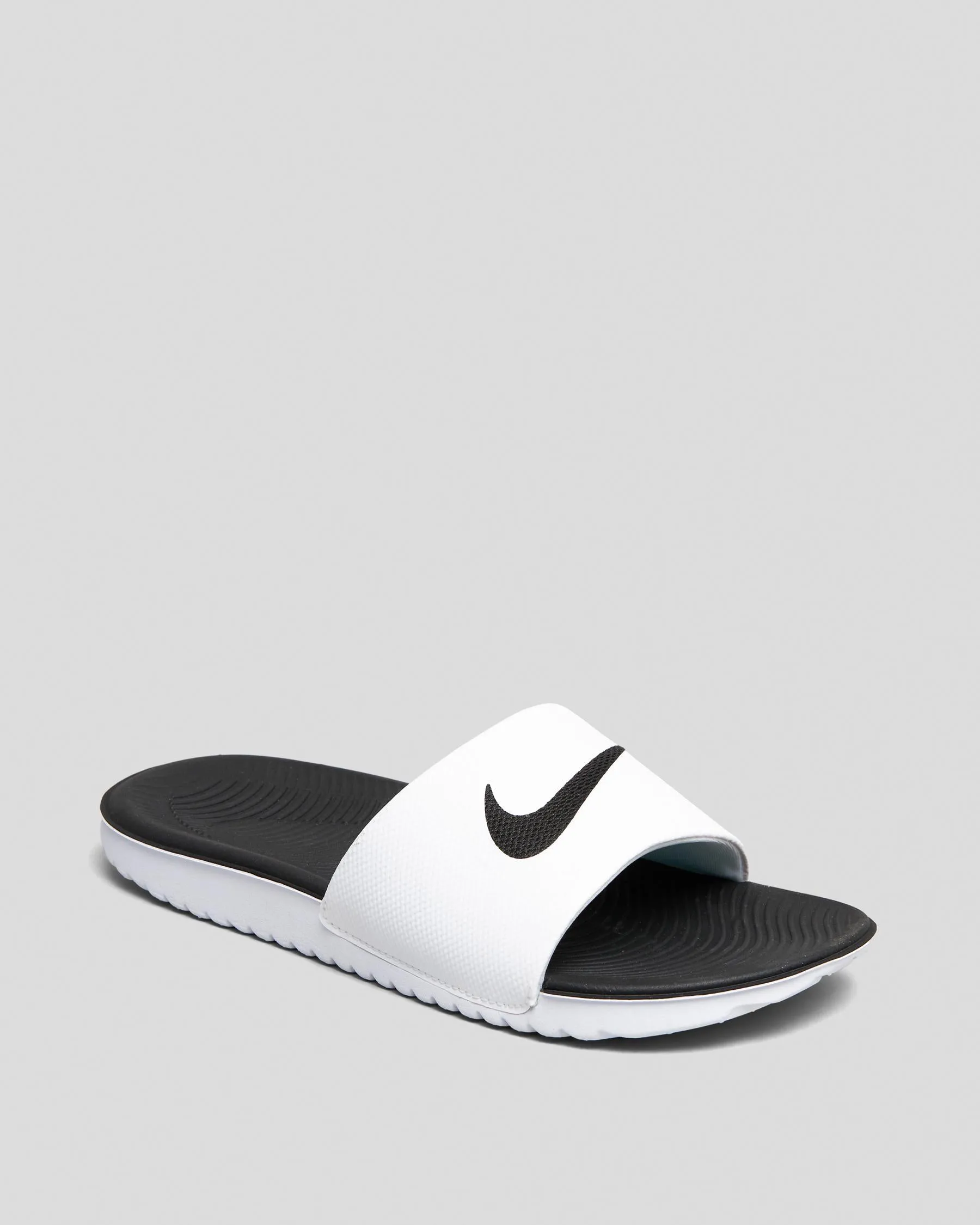 NIKE KAWA SLIDE - WHITE/BLACK