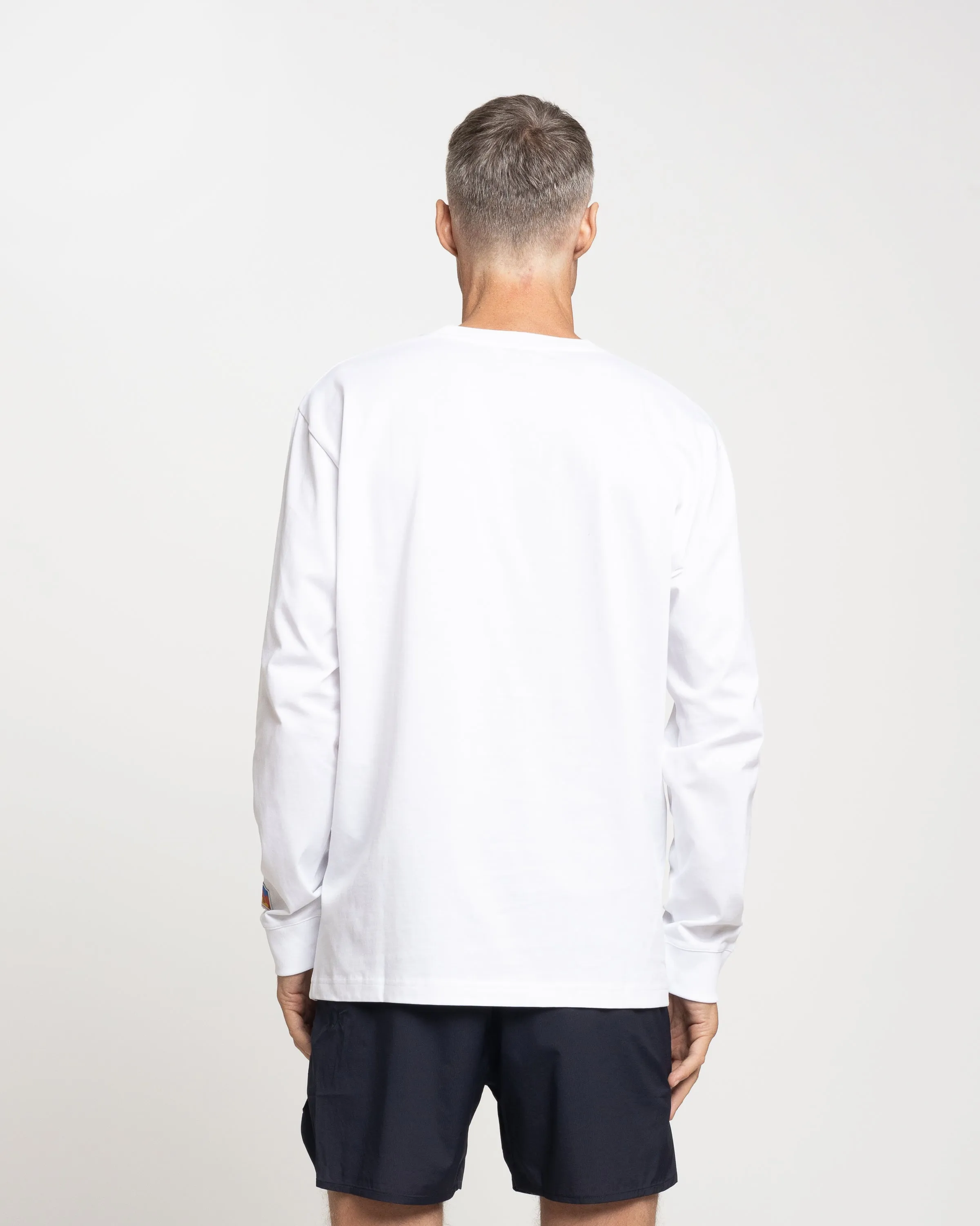 Norse Projects x GM Johannes Logo Long Sleeve T-Shirt in White