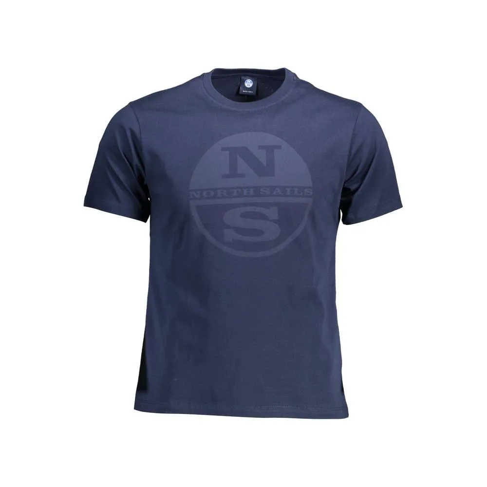 North Sails Blue Cotton Men T-Shirt