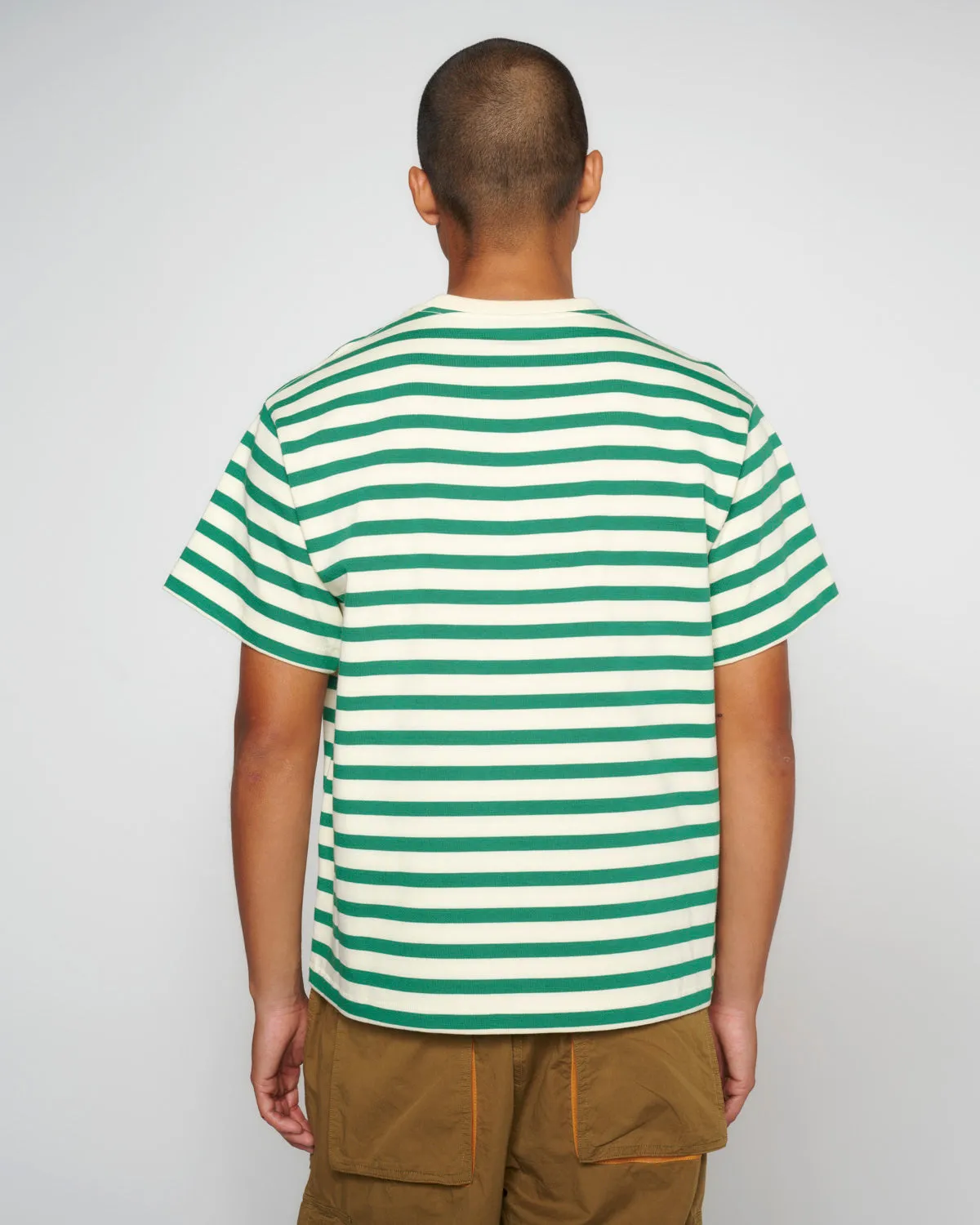 Organic Striped T-shirt - Light Green