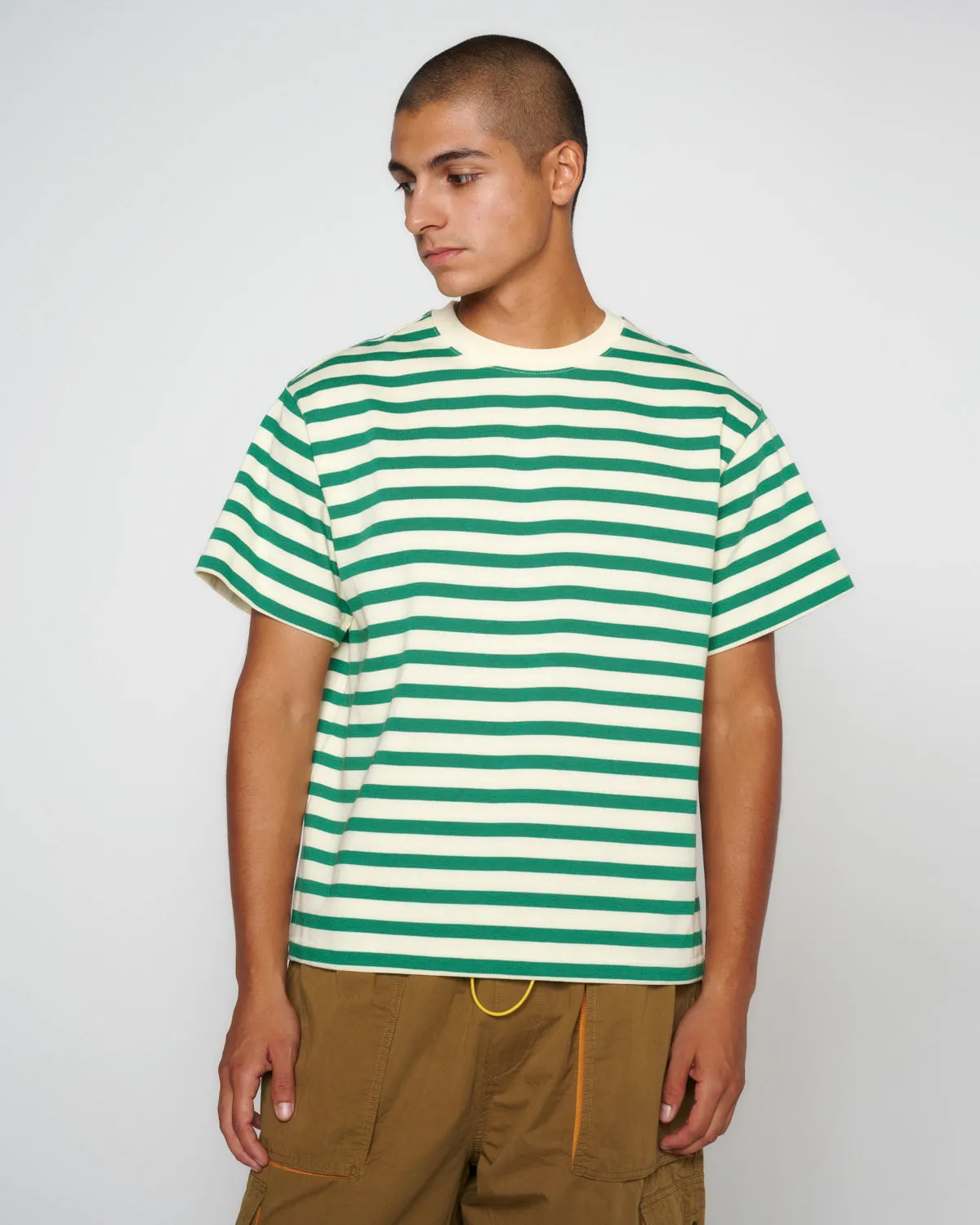 Organic Striped T-shirt - Light Green