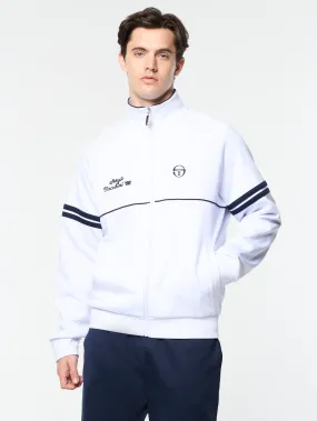 Orion Davis Track Jacket- White/ Maritime Blue