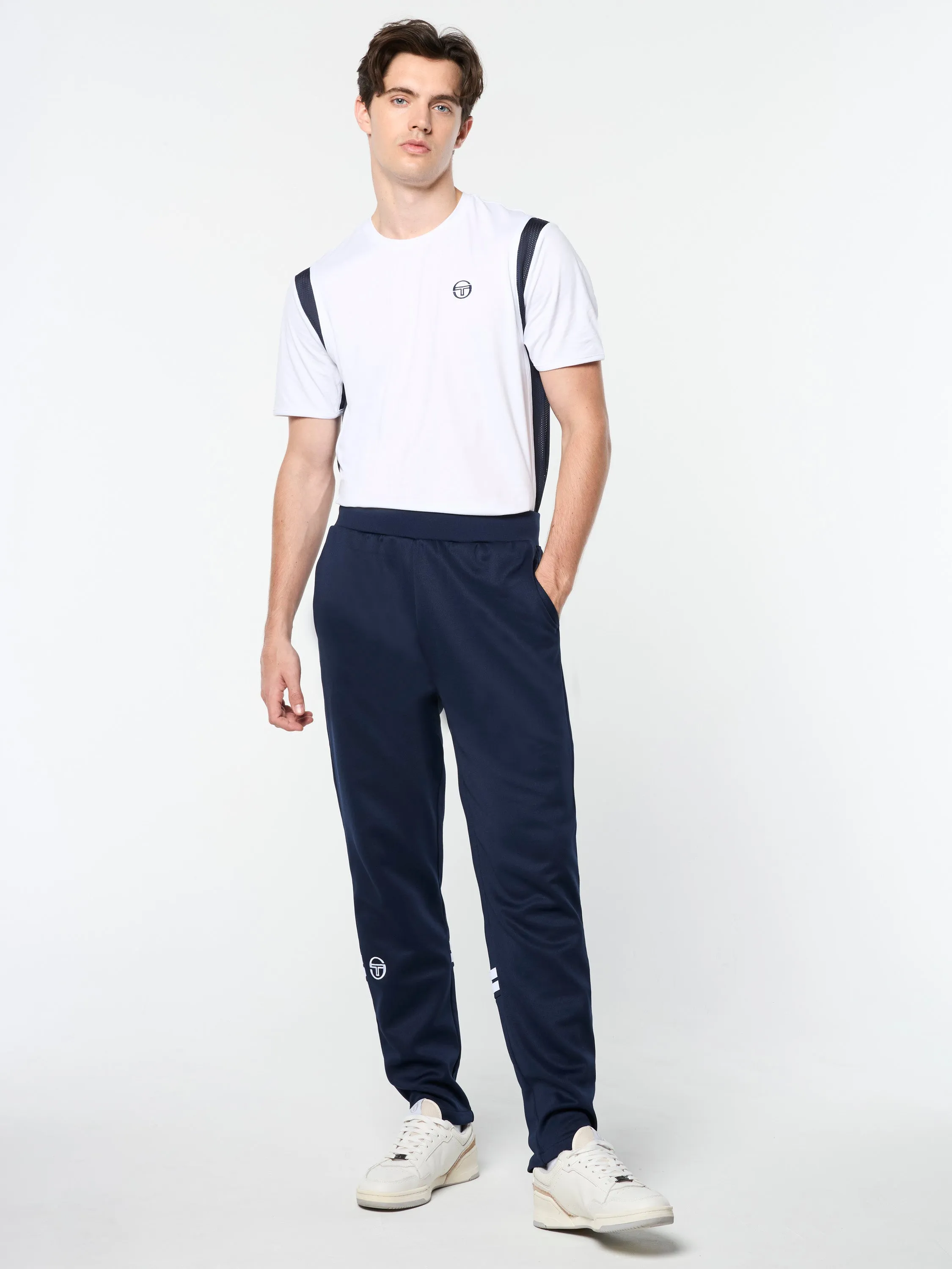 Orion Track Pant- Maritime Blue/ White