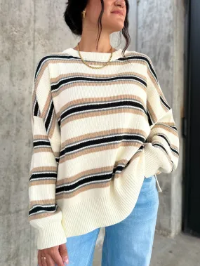 Oversized Stripe Knit Sweater