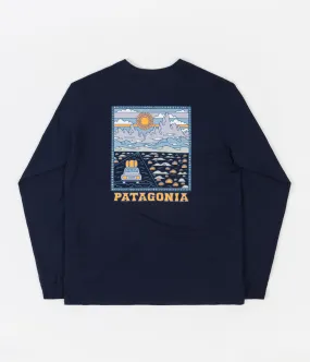 Patagonia Summit Road Responsibili-Tee Long Sleeve T-Shirt - Classic Navy