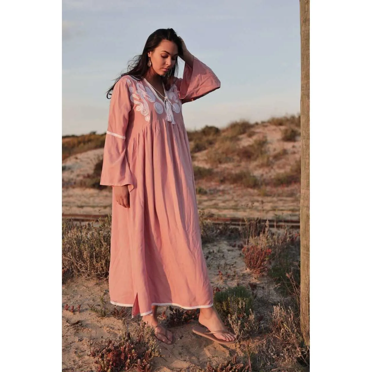 Pink Caftan Kaftan Noor Maxi Dress-moroccan kaftan