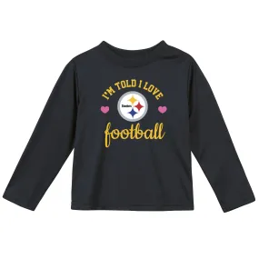 Pittsburgh Steelers Girls Long Sleeve Tee