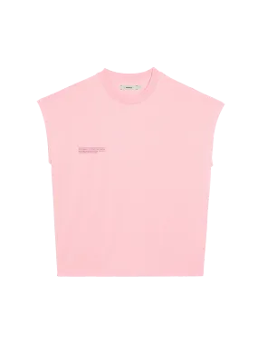 PPRMINT™ Organic Cotton Cropped Shoulder T-shirt AW21—sakura pink