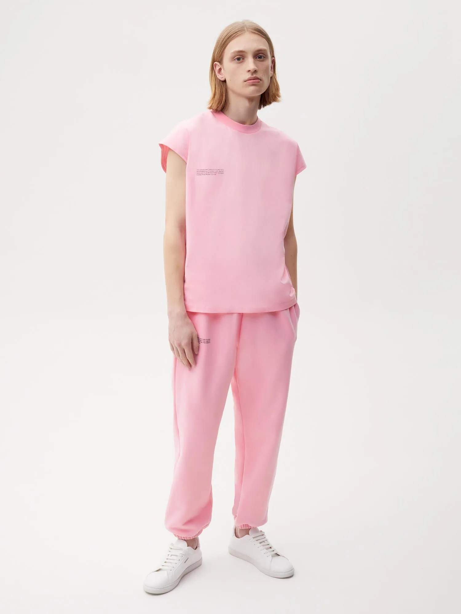 PPRMINT™ Organic Cotton Cropped Shoulder T-shirt AW21—sakura pink