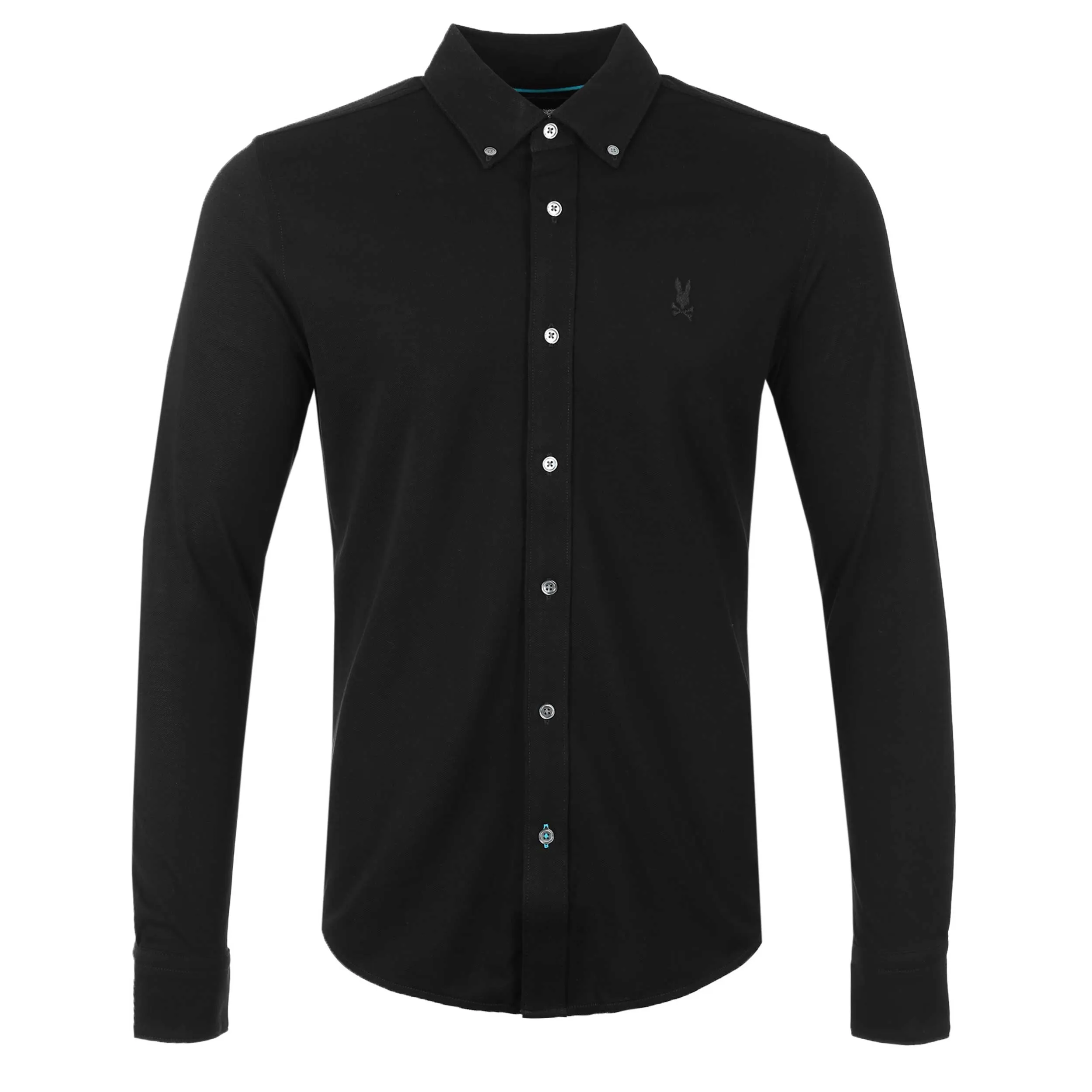 Psycho Bunny Astor Long Sleeve Sport Shirt in Black