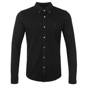 Psycho Bunny Astor Long Sleeve Sport Shirt in Black