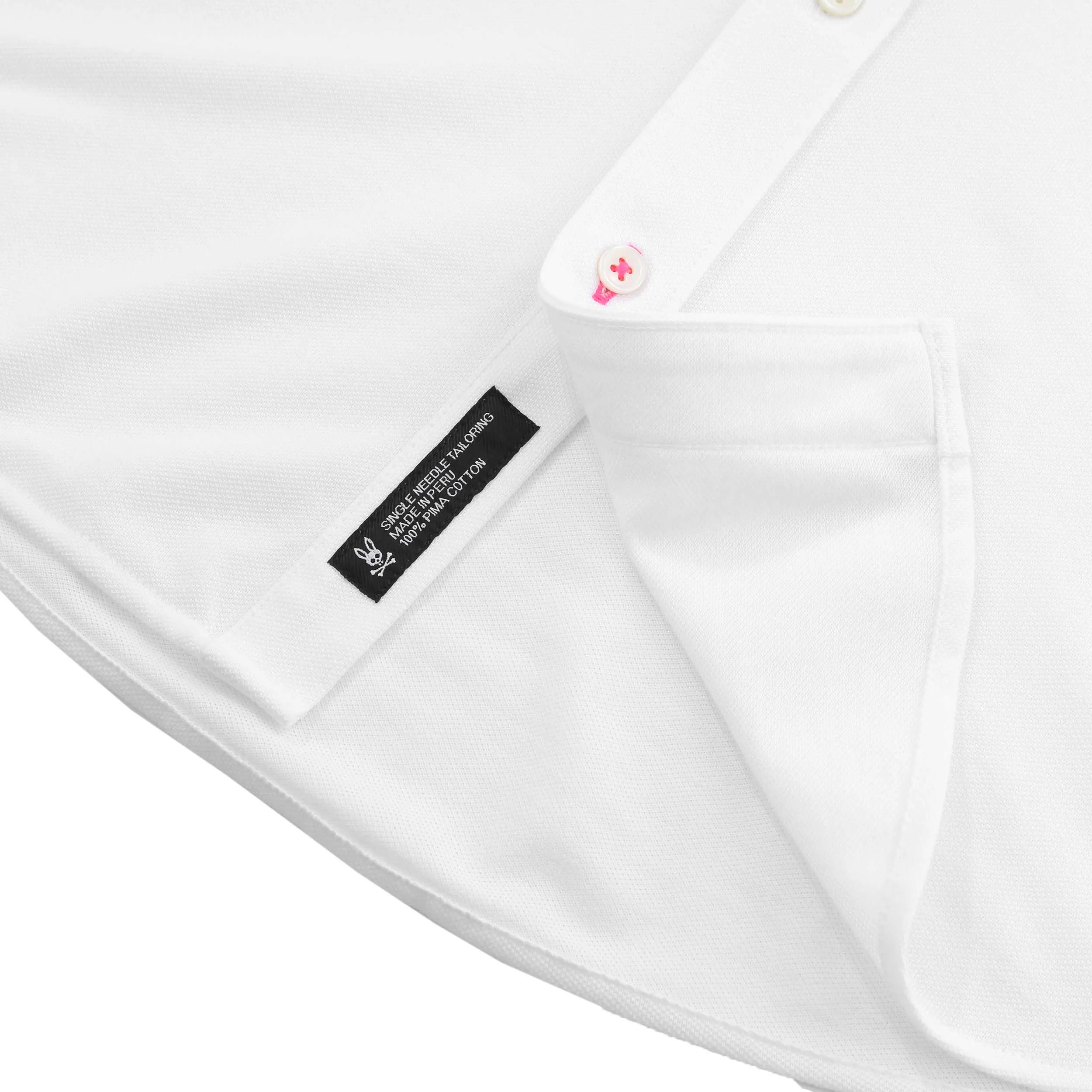 Psycho Bunny Astor Long Sleeve Sport Shirt in White