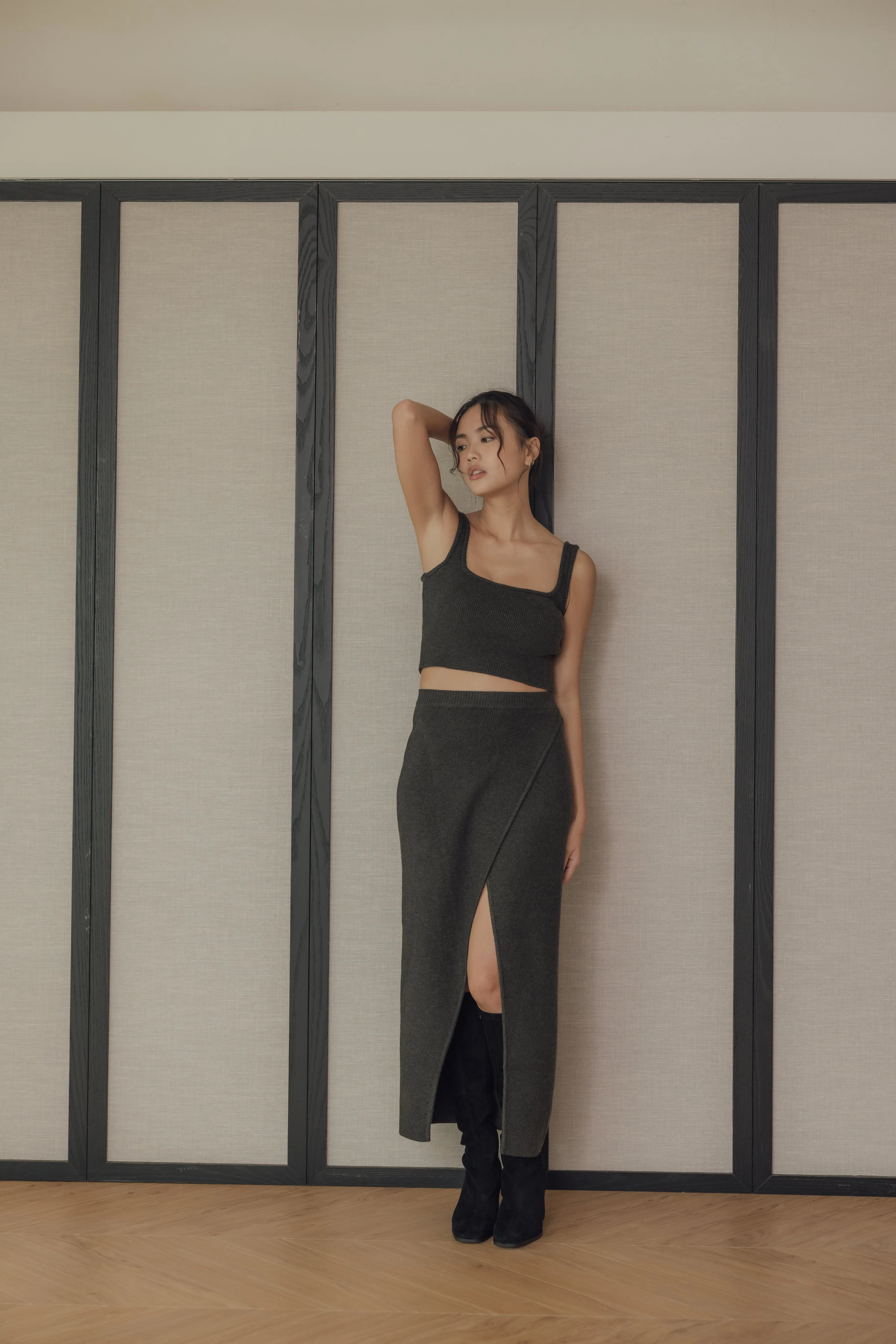 Push Up Knit Square Neck Bra Top (針織方領)