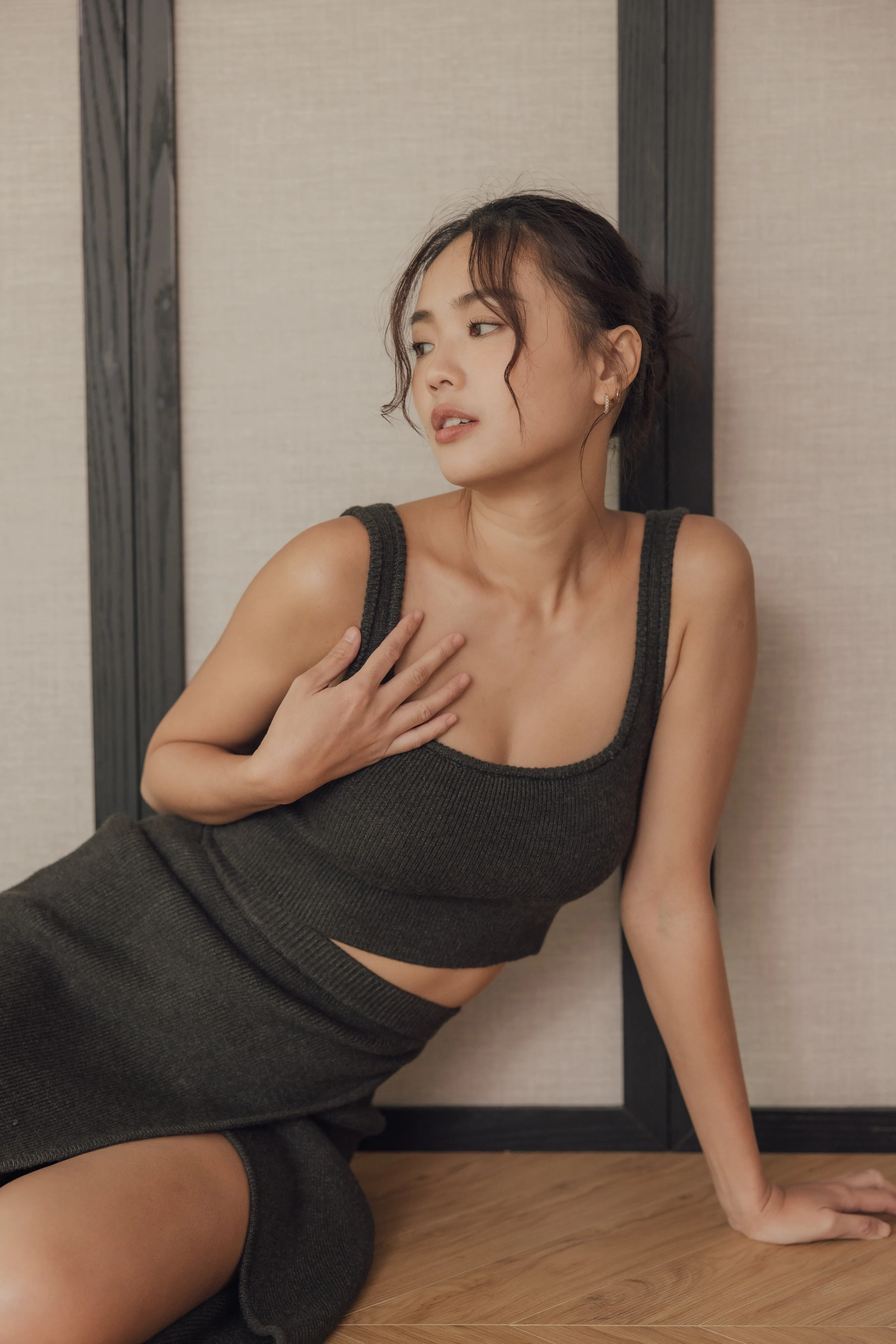 Push Up Knit Square Neck Bra Top (針織方領)