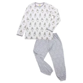 Pyjamas Set White Small Sheepz   Grey Big Sheepz