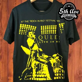 Queen Live in Rio Rock in Rio Festival 1985 - New Vintage Band T shirt