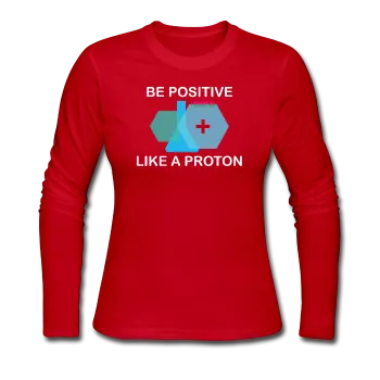 "Be Positive" (white) - Women's Long Sleeve T-Shirt