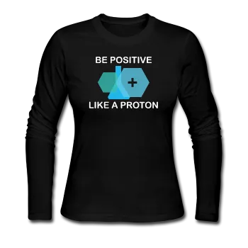 "Be Positive" (white) - Women's Long Sleeve T-Shirt