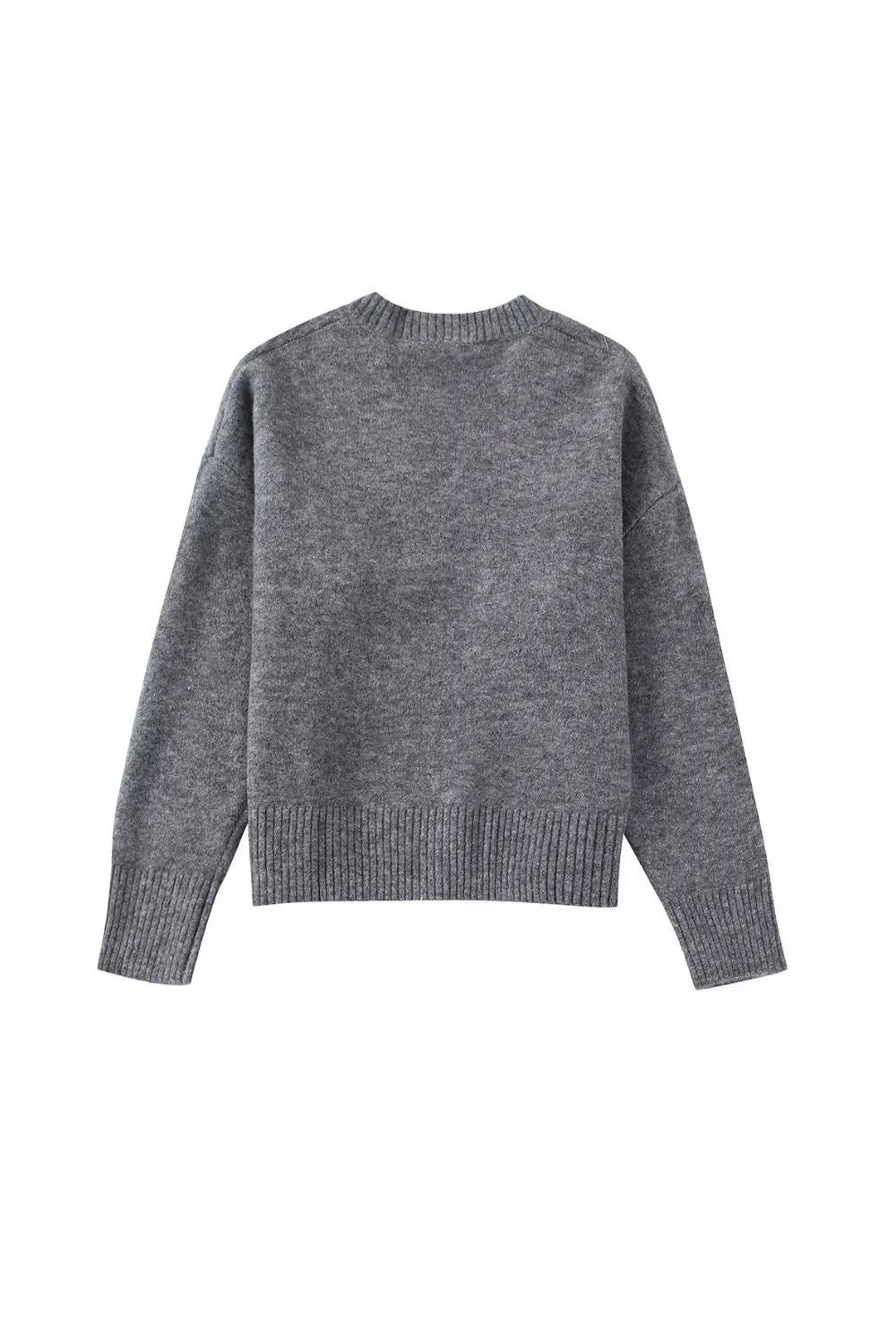 ‘Renata’ Soft V-Neck Long Sleeve Knit Sweater