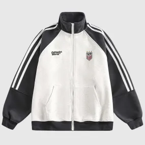 Retro Stand Collar Track Jacket