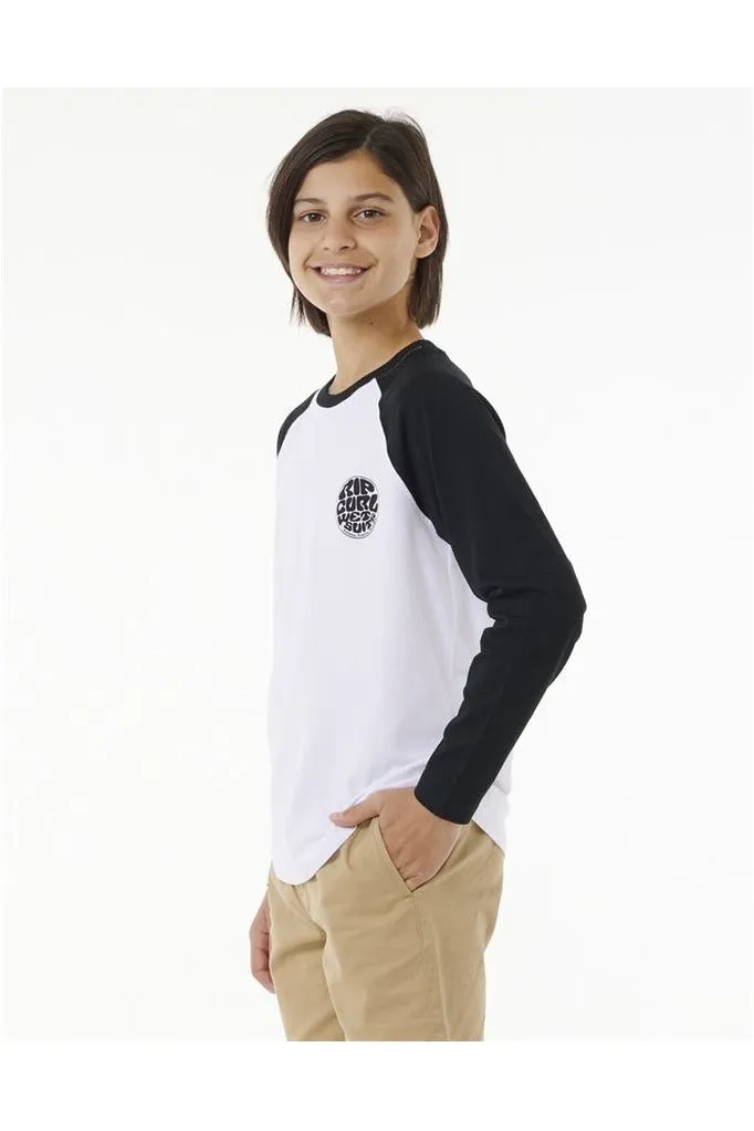 Rip Curl Wettie Icon Long Sleeve Boys T-Shirt Black