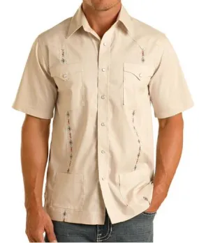 RMN7S03849 - Panhandle Mens SS Guayabera  - Natural