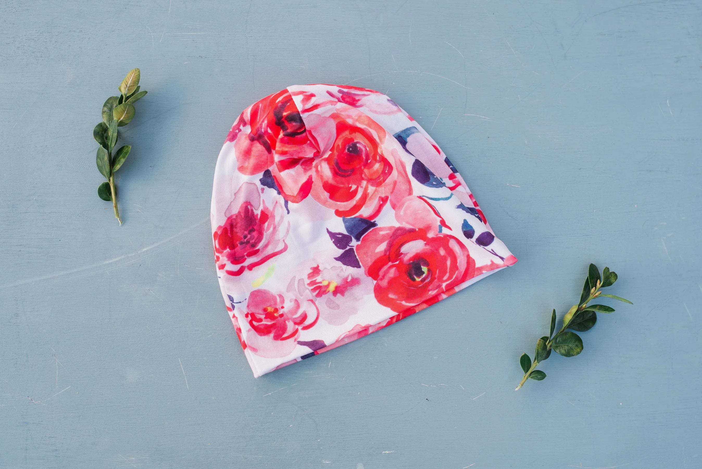 Rose Floral Baby Hat