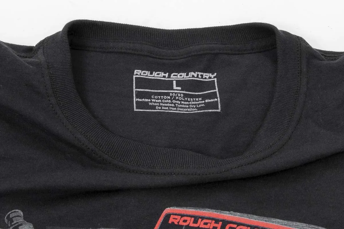 Rough Country T-Shirt - Long Sleeve - Vertex - Black - SM