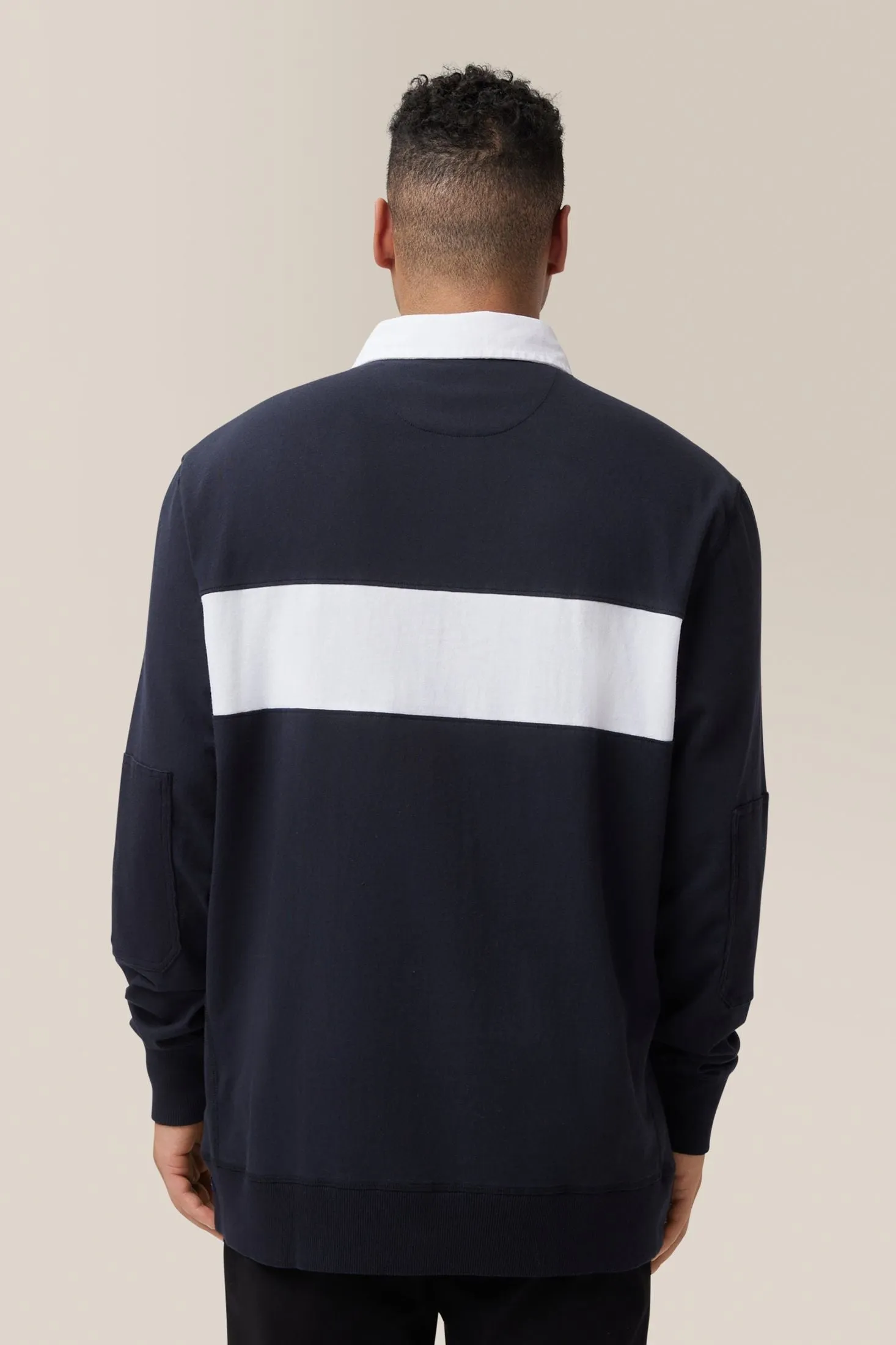 Rugby Striped Shirt | Textured Cotton Jersey