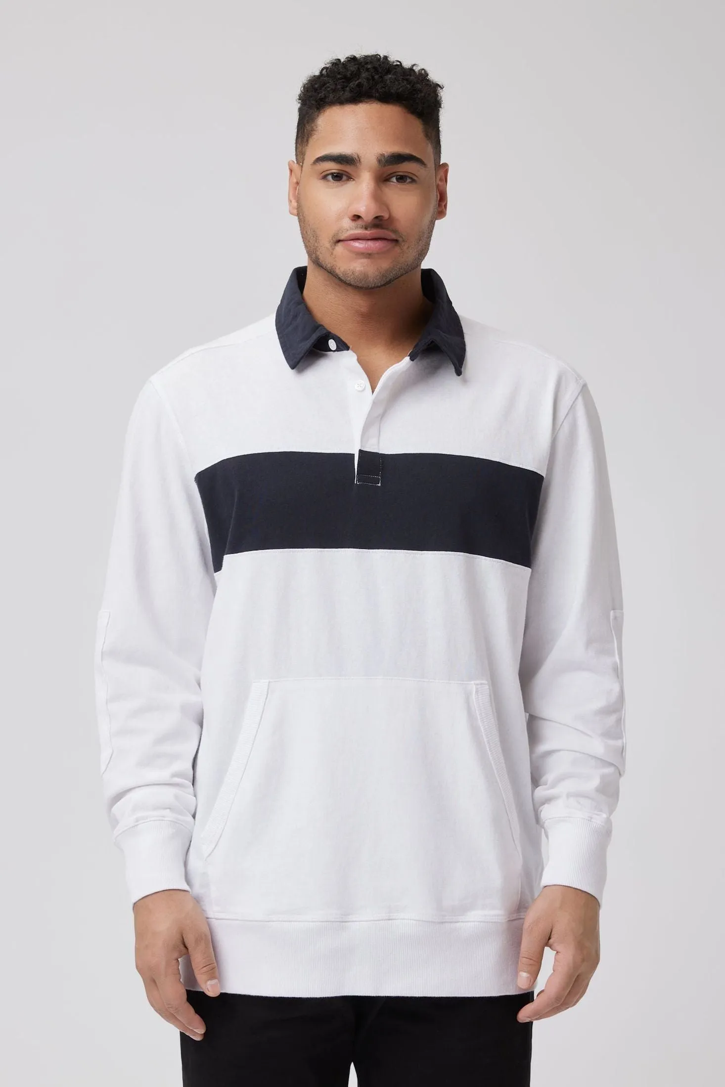 Rugby Striped Shirt | Textured Cotton Jersey