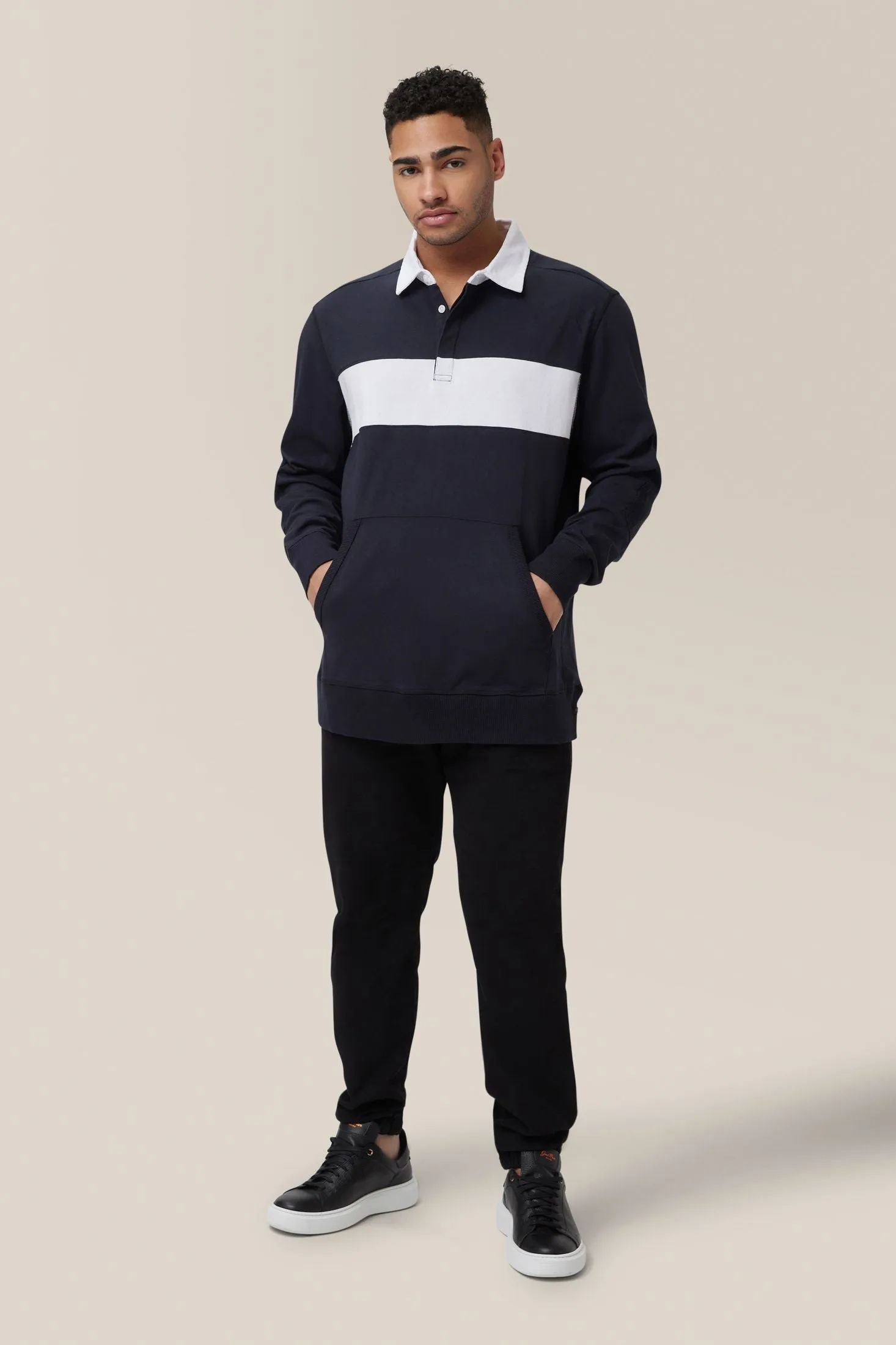 Rugby Striped Shirt | Textured Cotton Jersey