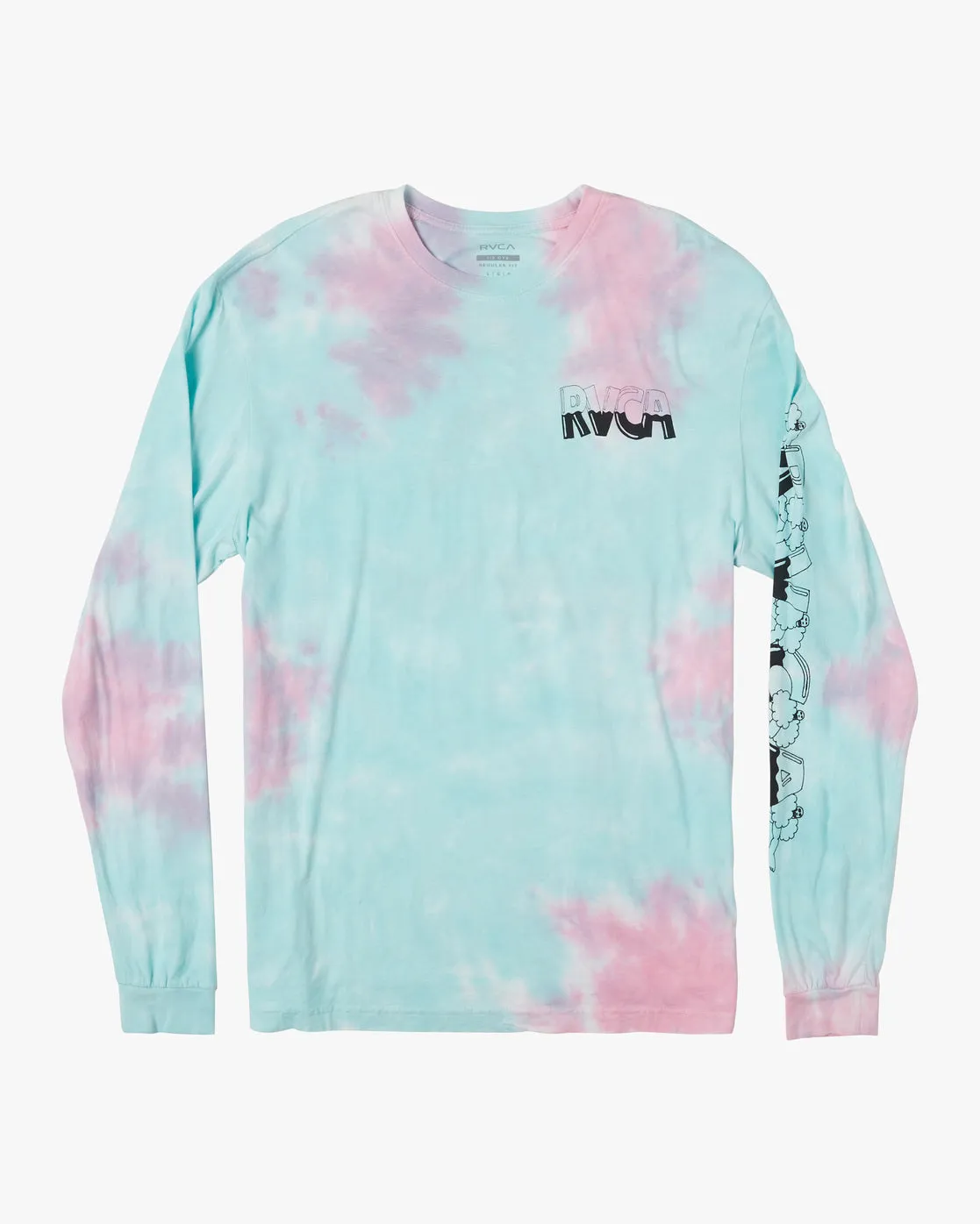 RVCA X Jesse Lortz Long Sleeve Tee - White Tie Dye