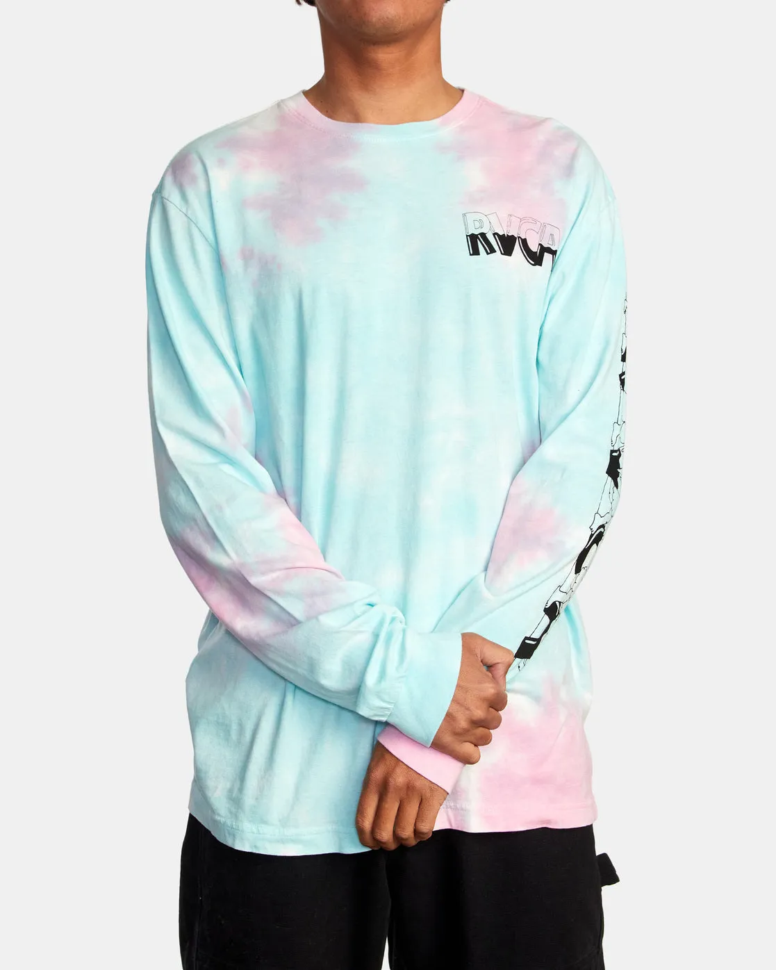 RVCA X Jesse Lortz Long Sleeve Tee - White Tie Dye