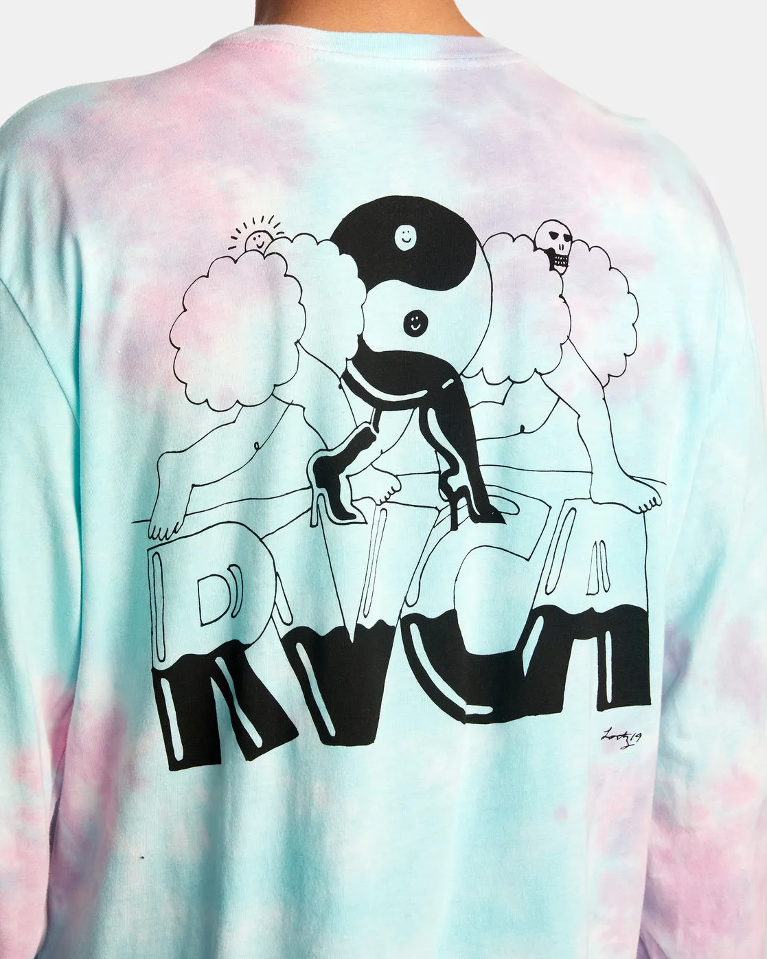 RVCA X Jesse Lortz Long Sleeve Tee - White Tie Dye