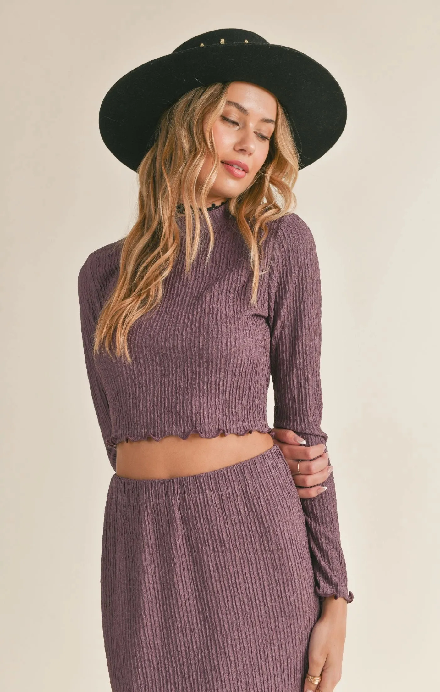 Sadie & Sage Nelly Mock Neck Knit Top