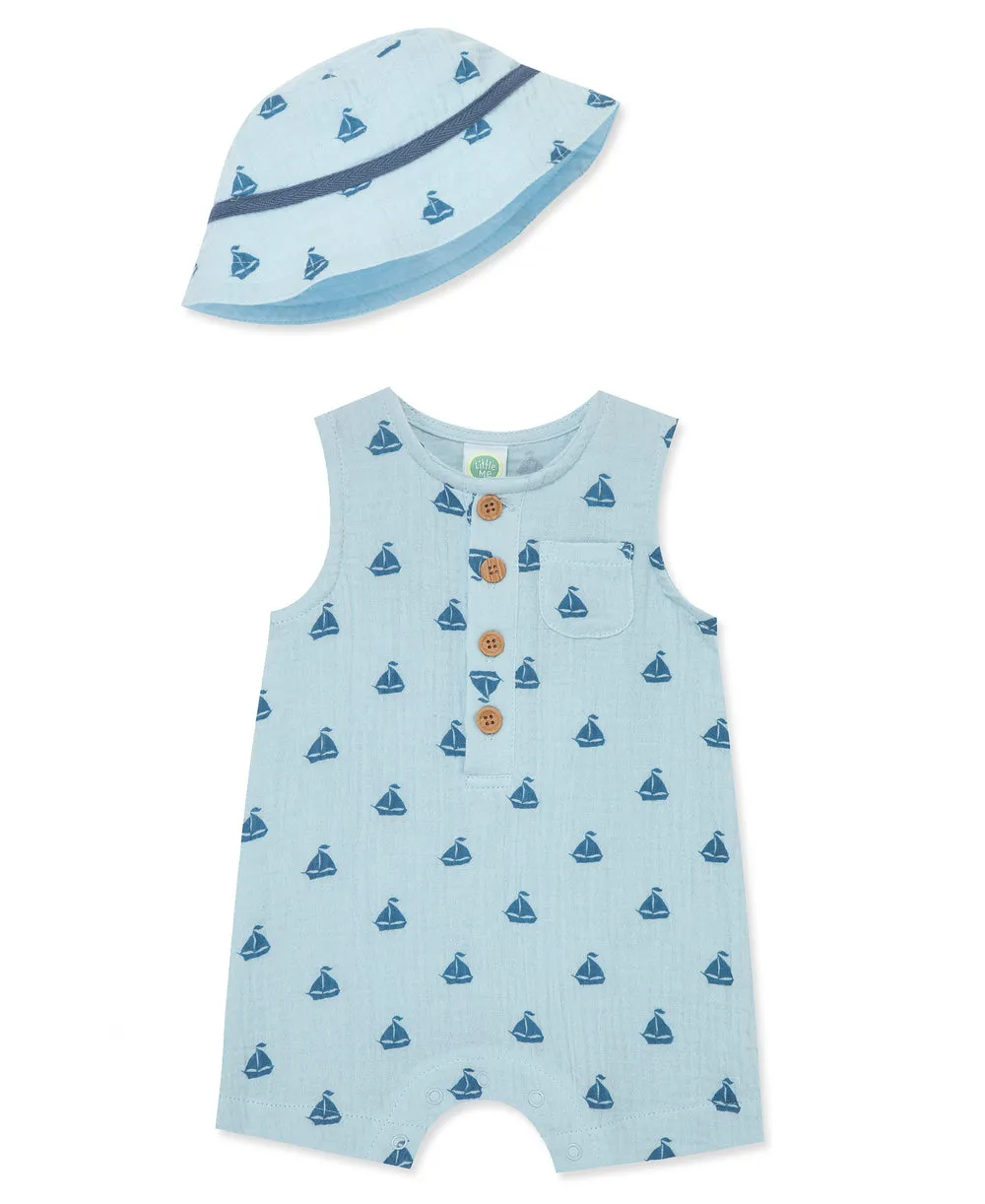 Sailboat Romper/Little Me