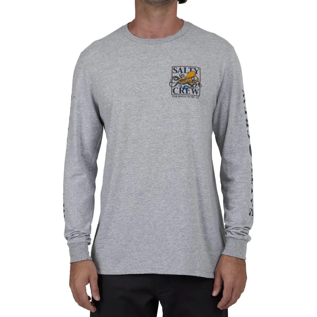 Salty Crew Ink Slinger Classic Long Sleeve T-Shirt - Athletic Heather