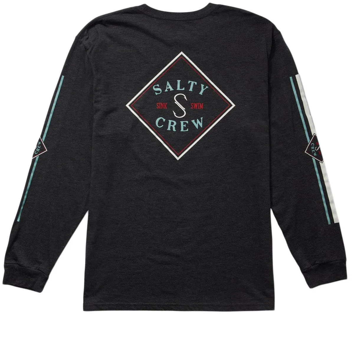 Salty Crew Tippet Color Long Sleeve T-Shirt - Charcoal Heather