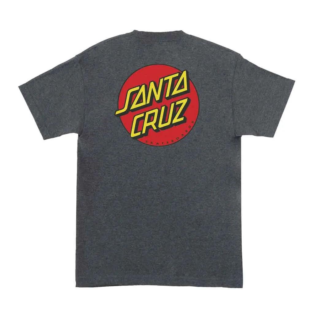 Santa Cruz Classic Dot Chest S/S Tee - Charcoal Heather