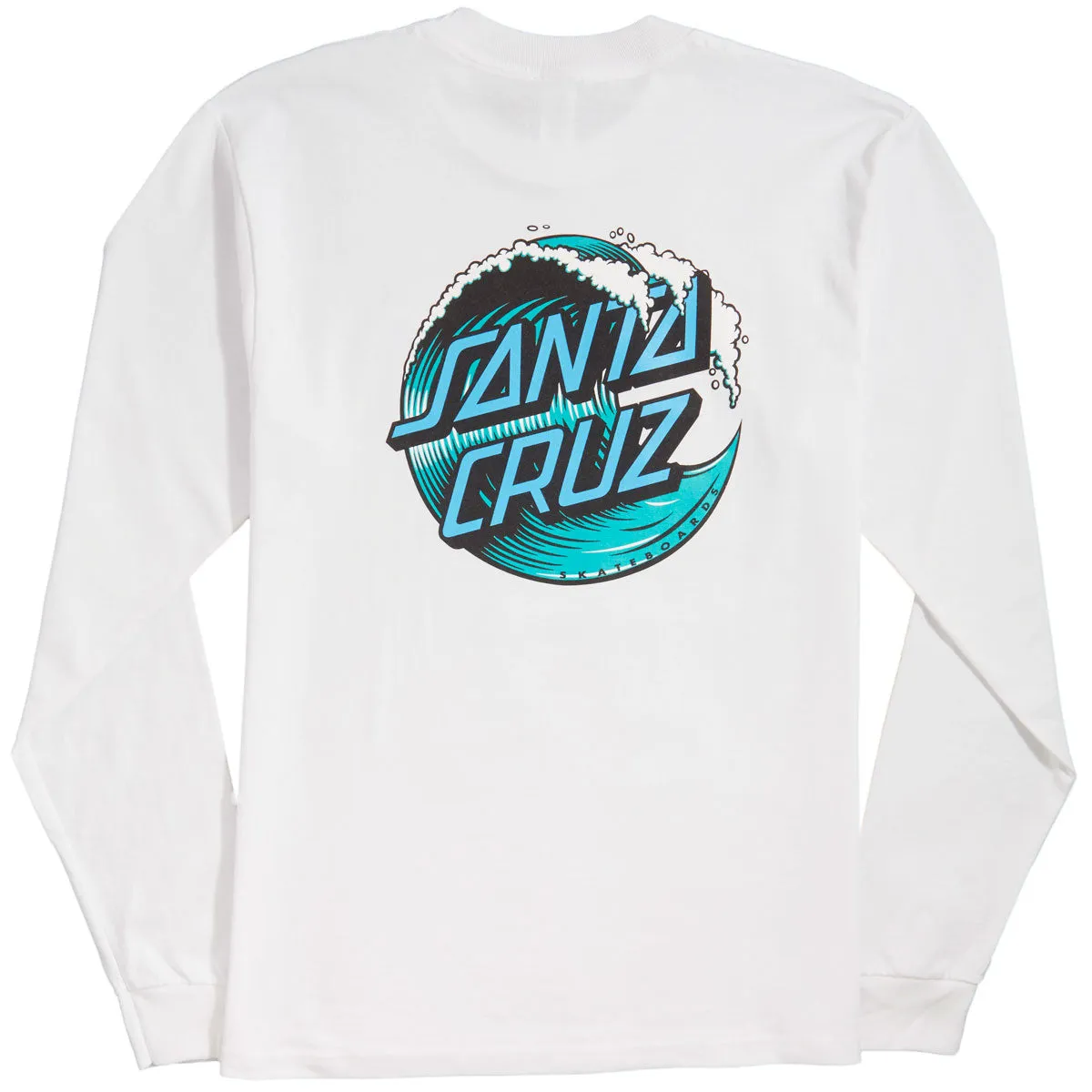 Santa Cruz Wave Dot Long Sleeve T-Shirt - White